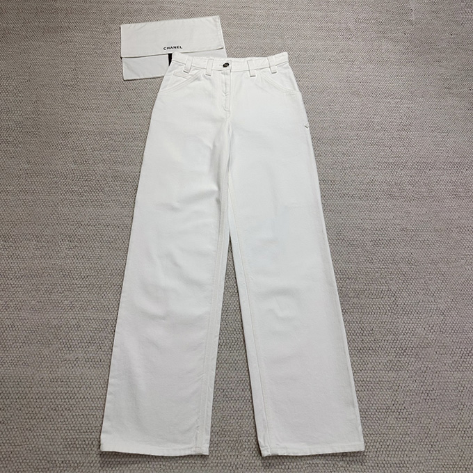 9A+ quality chanel denim wide-leg jeans